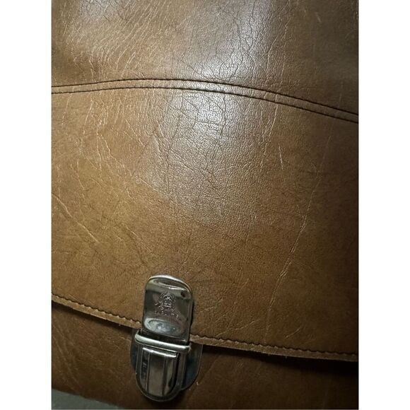 Small Women’s Vintage Brown Leather Shoulder Bag Tan - Picture 3 of 4